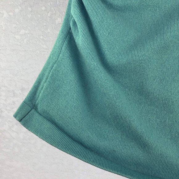 Notations Woman’s Turquoise V-Neck Sweater 3/4 Sleeve Rayon Blend Size S - Picture 10 of 14